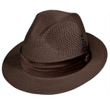 Stacy Adams Straw Fedora- Dublin