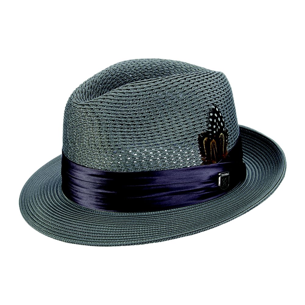 Stacy Adams Straw Fedora- Dublin
