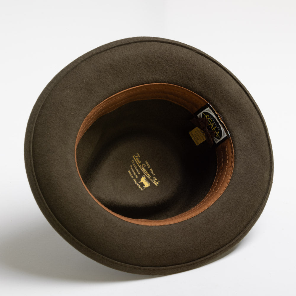 Scala Wool Felt Fedora- Bristol – Dorfman Milano Hats