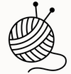 Yarn ball with two pins